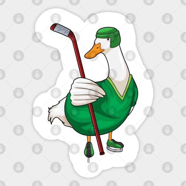 Duck Ice hockey Ice hockey stick Sticker by Markus Schnabel